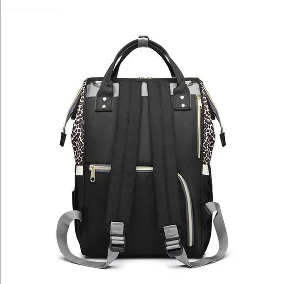 Leopard Baby Diaper Mom Travel Bag Backpack - Picture 4 of 10